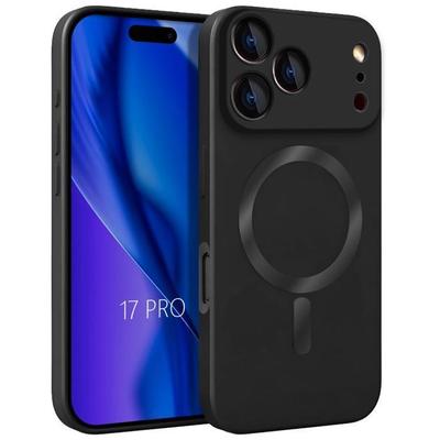 Чехол для телефона - E.F.Connection - для iPhone 17 Pro - Силиконовый Противоударный Магнитное Кольцо Черный