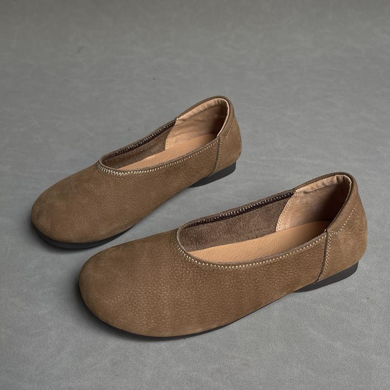 Модные женские туфли из кожи в стиле ретро на плоской подошве, мягкие, здоровые, дышащие, полностью кожаные мокасины, обувь для пожилых людей, простота, старомодность