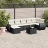 VidaXL Garden Lounge Set with Cushions 7 Pcs, Patio Sofas, Patio Furniture Set, Outdoor Furniture, Black 3221695