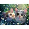 5d DIY Diamond Painting Cross Stitch Cute Animals Two Cats Diamond Embroidery Mosaic Full Round Drill Home Decor Arts