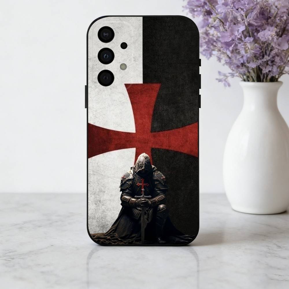 Чехол для телефона C-Crusaders-S T-Templar-R K-Knight для Samsung Galaxy A73,A72,A71,A70,A53,A52,A51, Мягкий силиконовый черный чехол