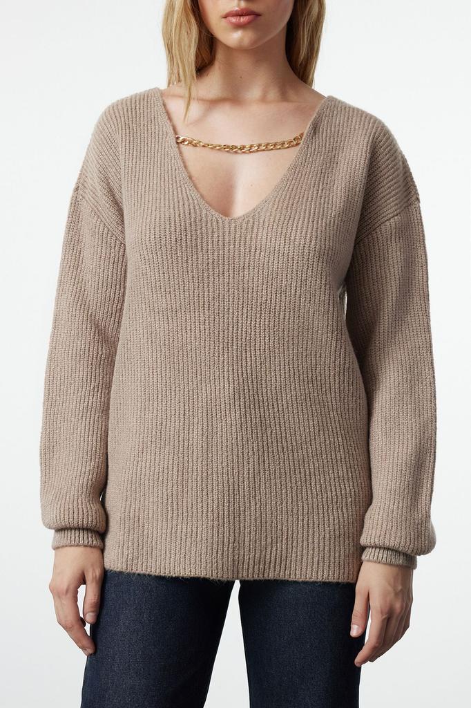 Женский модный стильный свитер, норковый мягкий текстурированный трикотаж, свитер