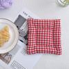 1 шт. цветочный горшок самодельный изоляционный коврик квадратный 15*15 см декор стола хлопковая чашка клетчатый