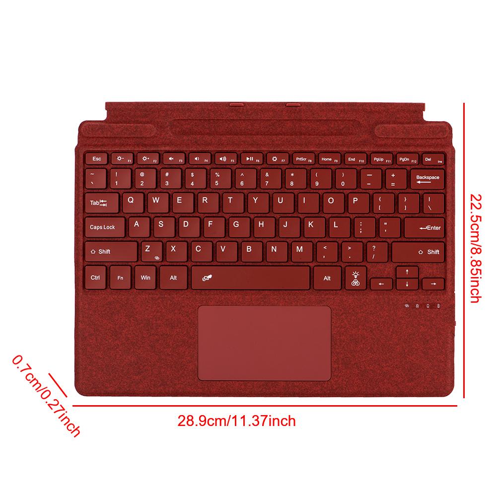 Wireless Keyboard Bluetooth-Compatible Magnetic Type C Charging Ultra-Slim Keyboard for Microsoft Surface Pro 8/9/X/10/11