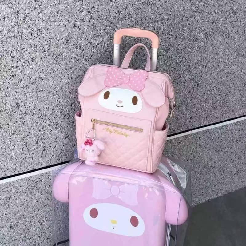 Рюкзак My Melody в стиле Лолита - Милый японский стиль, Сумка-портфель с бантом и книжная сумка большой вместимости, Дизайн «два в одном»