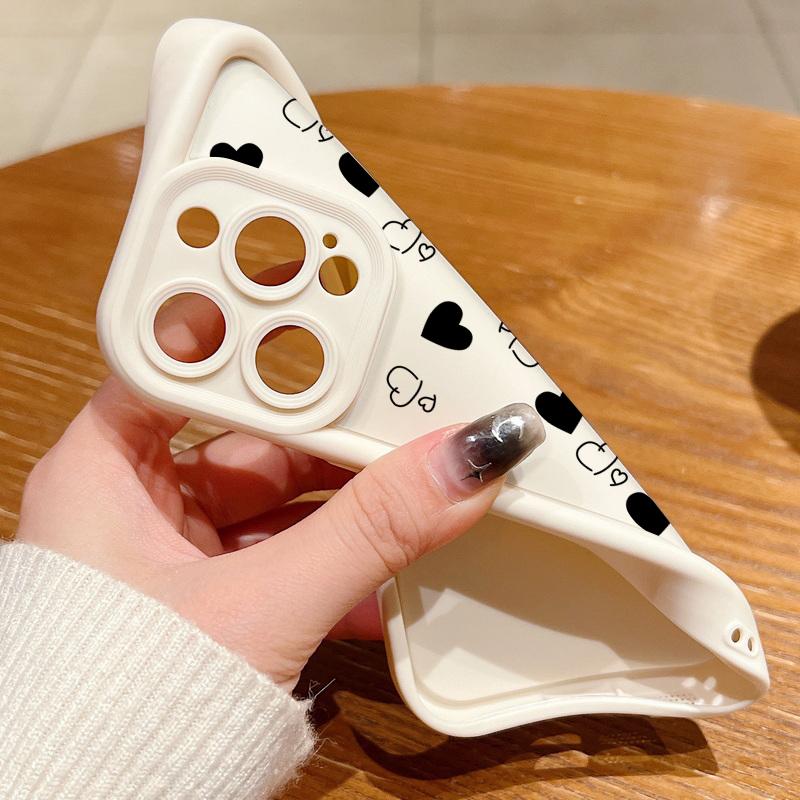 Противоударный чехол Love Hearts для iPhone 16 Pro 15 14 Plus 15 14 13 12 11 Pro Max Xr Xs X 8 7, защита объектива, мягкий чехол из ТПУ