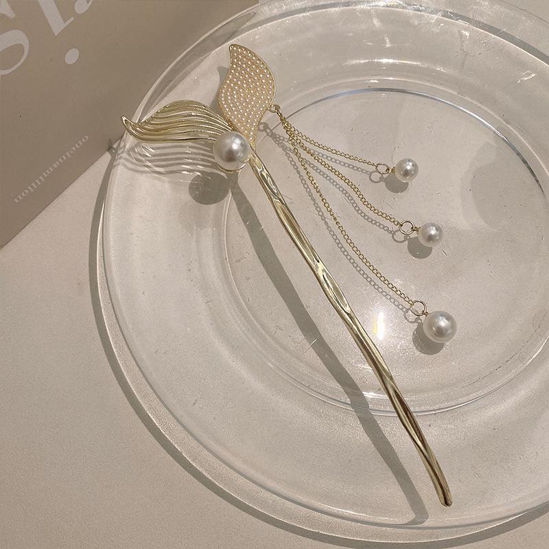 Изысканная винтажная заколка для волос с кисточкой для женщин - Элегантное украшение для волос в стиле ханьфу и ципао