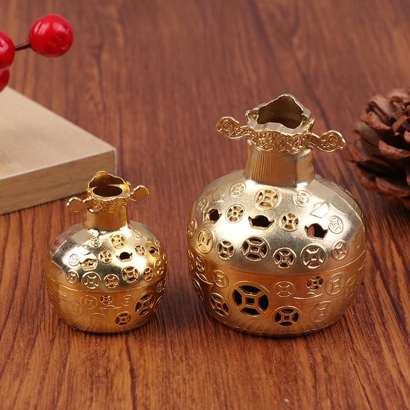 1 шт. Сплав Бог Богатства Подставка для благовоний С изысканными резными юаньбао Подставка без благовоний Йога Медитация Домашнее украшение