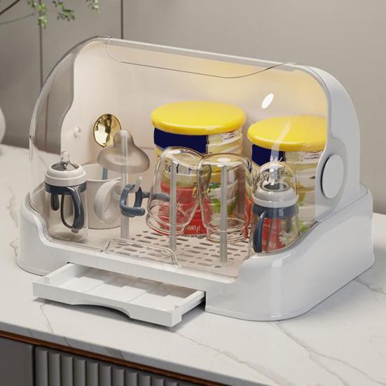 Подставка для сушки детских бутылочек, пылезащитная, большой емкости, прозрачная конструкция, сушилка для детских бутылочек