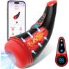 Automatic Sucking Male Masturbator - APP Control Masturbators Penis Pump with 9 Sucking & 9 Vibrating, 3D Textured Sleeve Heating Blowjob Mens Sex Toy