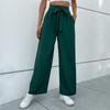 Spring and Autumn Women's Pants Casual Trousers Lace-Up Commuter Style Wide Leg Pants
