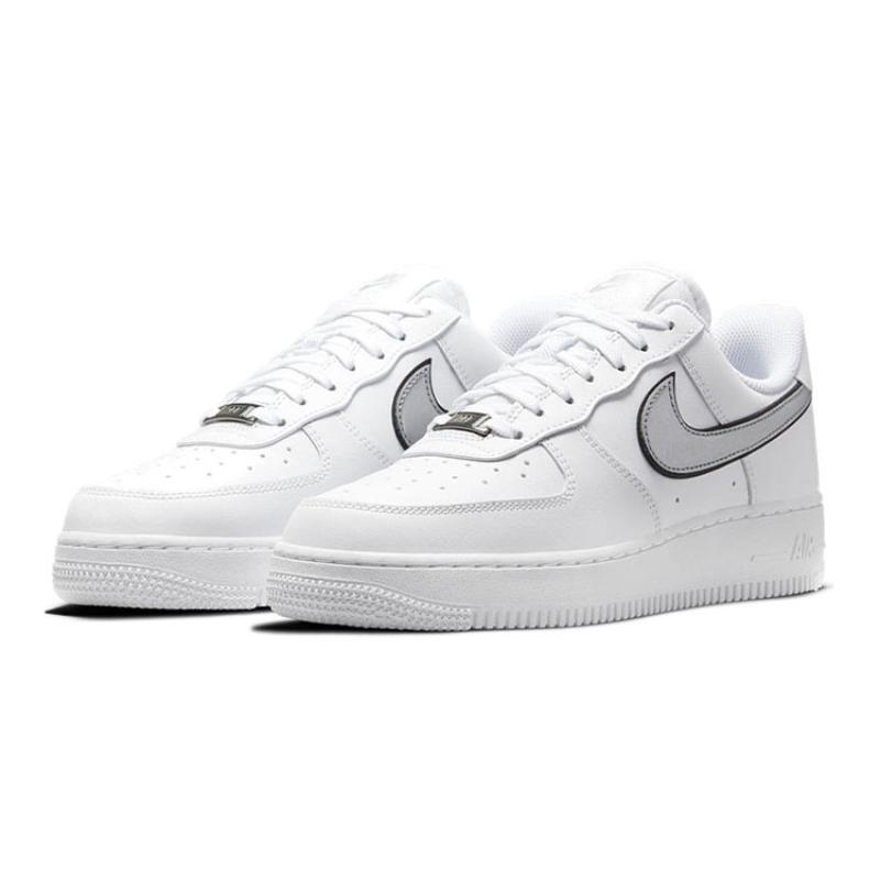 Nike Женские кроссовки Air Force 1 Low '07 Essential Белый Металлик Серебристый Черный DD1523-100