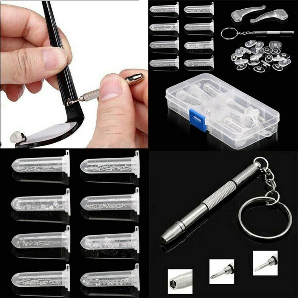 Screwdriver Eyeglass Nose Pad Sunglasses Screws Spectacles Nuts Pads Glasses Repair Tool