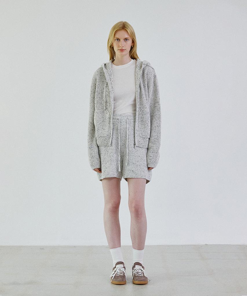 STEP AROUND Nef Wool Knit Half Pants_Light Gray