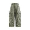 American-Style Streetwear Large Pocket Pleated Cargo Wide-Leg Pants Unisex 2025 Autumn Trendy Functional Outdoor Casual Long Pants