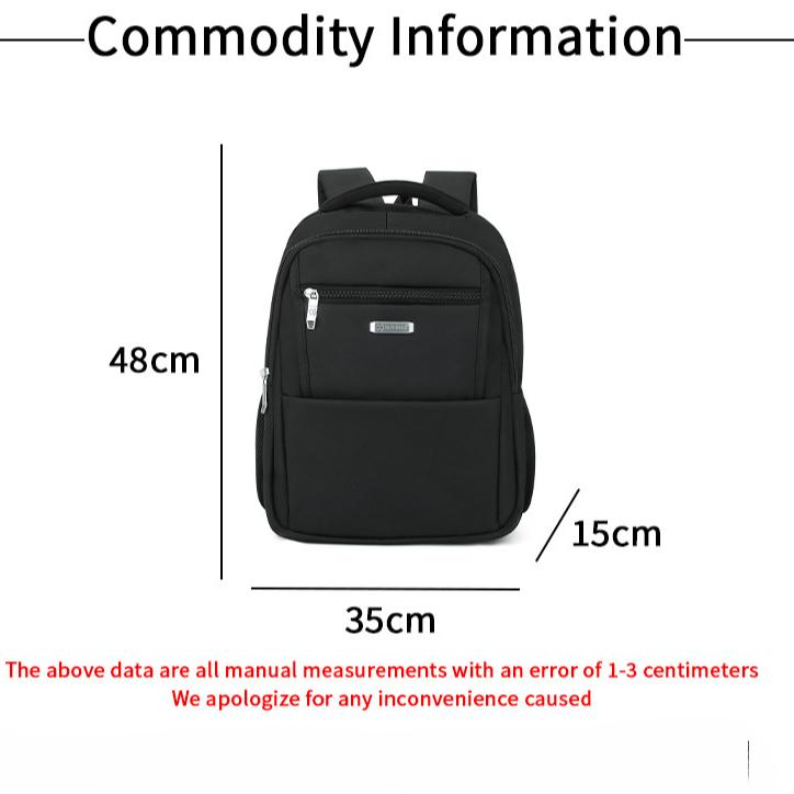 Мужская черная деловая сумка, многофункциональный водонепроницаемый рюкзак для ноутбука, школьная сумка с двумя плечами, большая вместительная дорожная сумка