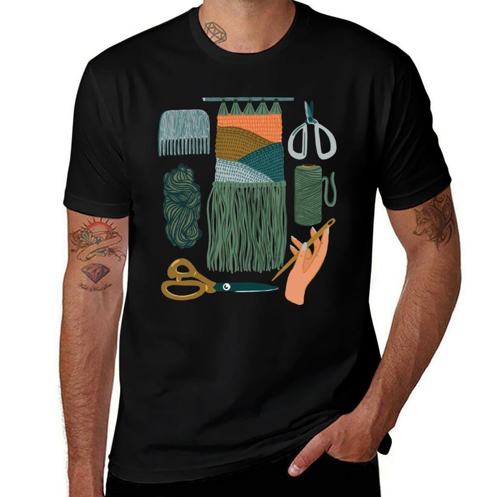 Weaving Flat Lay Tshirt Trendy Pattern Tshirt For Unisex