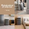 Plastic Modular Drawer Storage Chest Of Drawers Organizer Storage Box, Large Stomo Racks For Multipurpose Organizers | Grey | 4 Layer