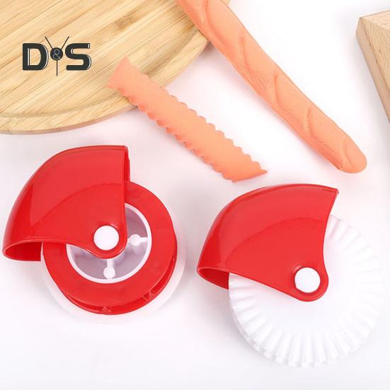 Pastry Wheel Decorator And Cutter Pie Crust Wheel Plastic Pie Decoration Cutter Lattice Cutting Tool Kitchen Gadget