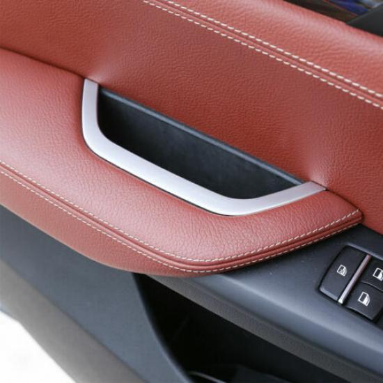 ABS Chrome Car Door Storage Box Handle Trim Cover For BMW X3 X4 F25 F26 11-2017