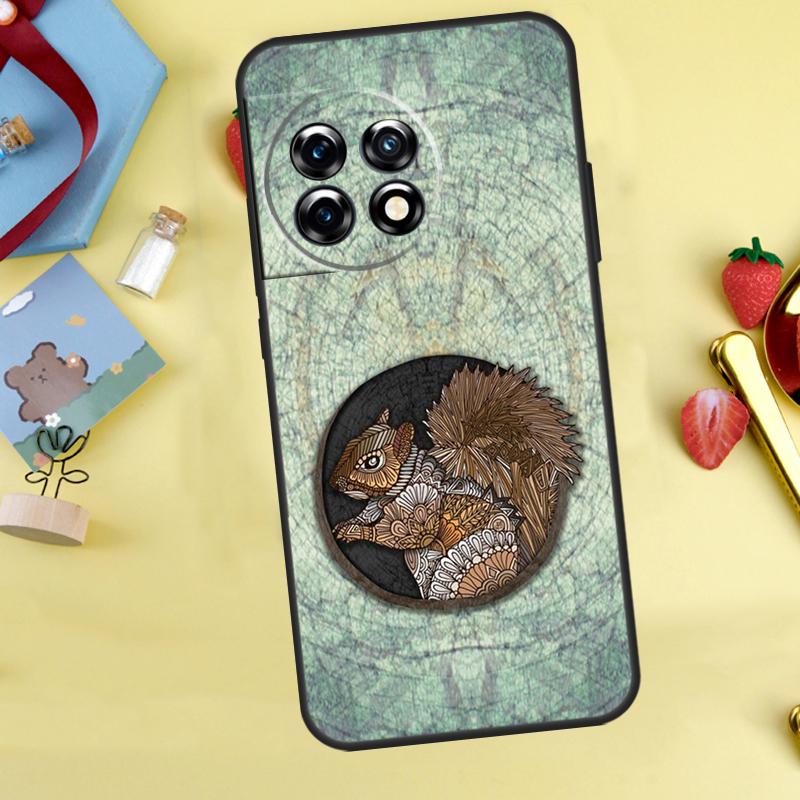 Squirrel Cute Animals Case For OnePlus 13R 12R 13T 15 13 12 11 10 9 10R 10T 8T Nord 5 CE 4 2 3 Lite N20 N30 Cover
