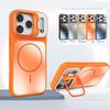 Роскошный матовый магнитный противоударный чехол AG для iPhone 17 16 15 14 Plus 13 12 11 ProMax Подставка Защита объектива Задняя крышка