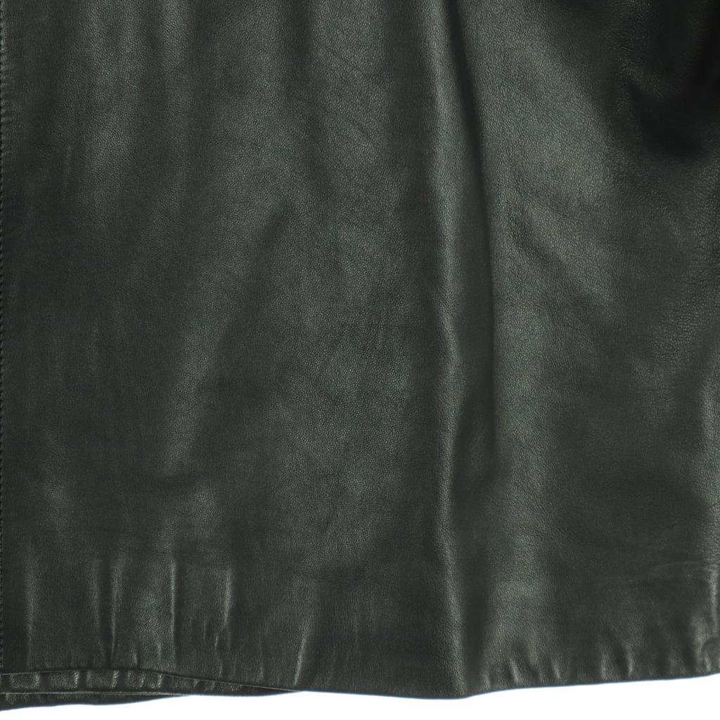 PINORECLUB Long sleeve Long double-breasted leather jacket 11 black Men's Used