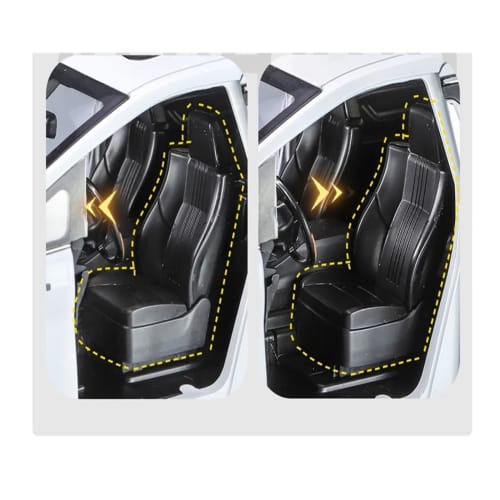 1/18 Scale Toyota Alphard MPV Diecast Metal Model Car with Sound & Light, Perfect for Gifts and Collections (White)