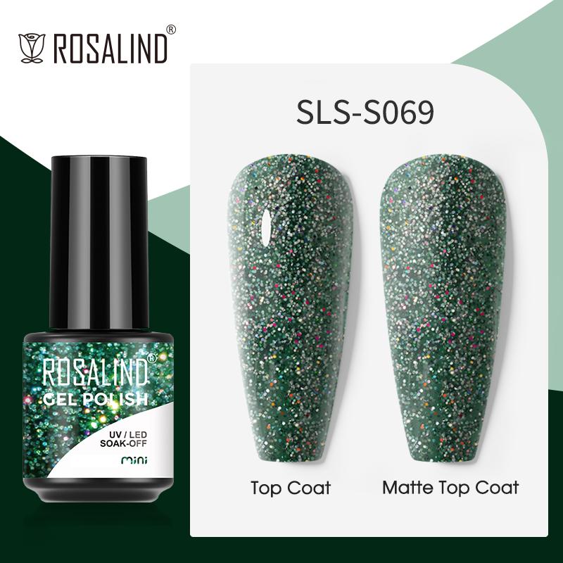ROSALIND Гель-лак с блестками, полуперманентный гель-лак «кошачий глаз» для ногтей, замачиваемый УФ-гель-лак, гель-лак для дизайна ногтей