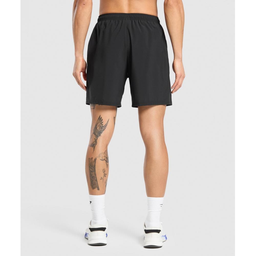 Gymshark Продолжайте показывать 7 шорт черного цвета A2b9x Bb2j