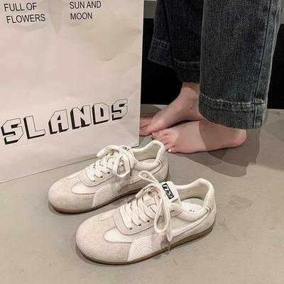 Красные немецкие тренировочные кроссовки женские осень 2025 новые на плоской подошве универсальные кеды сетчатые повседневные спортивные туфли инс тренд