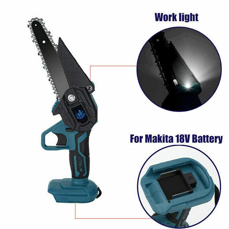 6-дюймовая цепная пила с литиевой батареей, беспроводная электрическая пила для валки деревьев, бытовая маленькая ручная портативная электрическая садовая пила