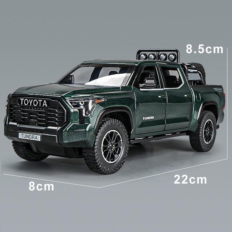 Новая симуляция 1:24 масштаба Toyota TRD Pro Off Road Car Модель Металлический литой пикап Игрушки Транспортные средства для детей Мальчики Звук и свет
