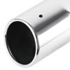 1pc Universal 6.3CM Exhaust Tailpipe Tips Car Accessories Round Angled-mouth Straight Stainless Steel With Single Outlet