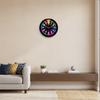 Silent Wall Clock 2D Flat Electronic Color Clock Retro Wooden Alarm Clock  Home and Office Dcor