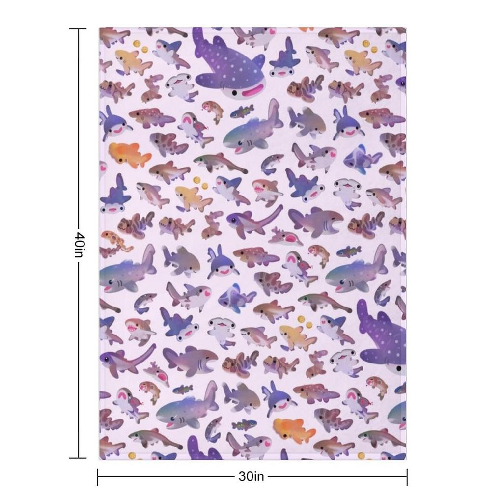 День акулы2 - название или версия с ярким фоном Плед Пушистый Декоративный для кроватей Плед для зимы Одеяла