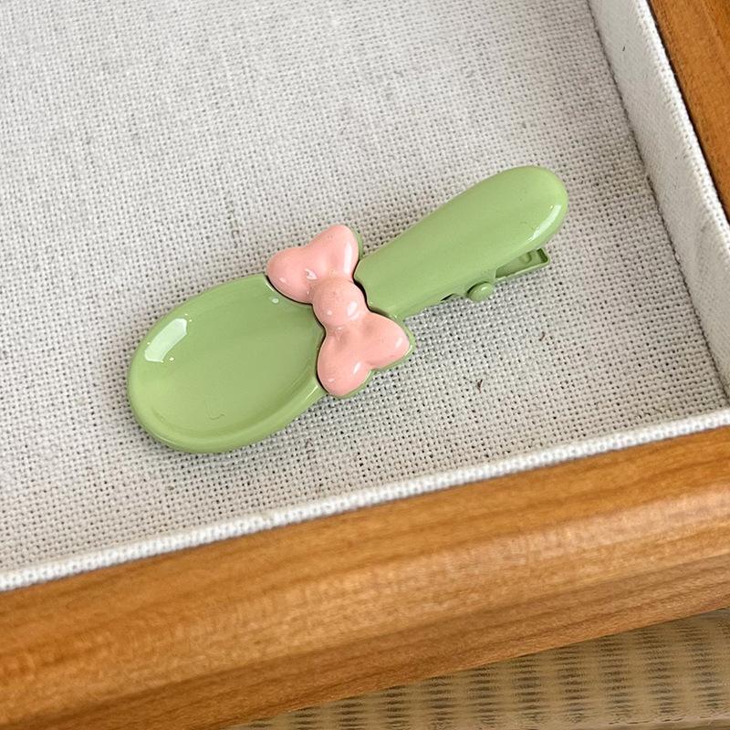 UXSL Новые милые и забавные креативные заколки для волос, красочные заколки-бантики, заколки для волос в виде суповых ложек для женщин, девушек, заколки-автоматы, модные аксессуары для волос