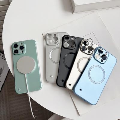 Для Magsafe Безрамочный Магнитный Чехол для iPhone 16 Pro Max Plus iPhone16Pro Max 16E 5G Беспроводная Зарядка Жесткая Задняя Крышка