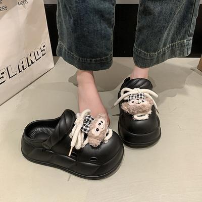 Ширли Мэй дырчатые туфли женская летняя уличная обувь нескользящие дезодорирующие на толстой подошве с увеличением роста новые крутые тапочки