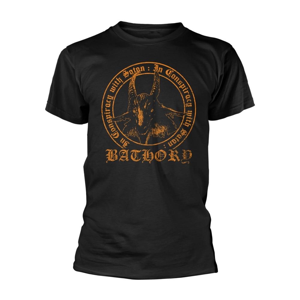 Bathory Unisex Adult In Conspiracy With Satan T-Shirt