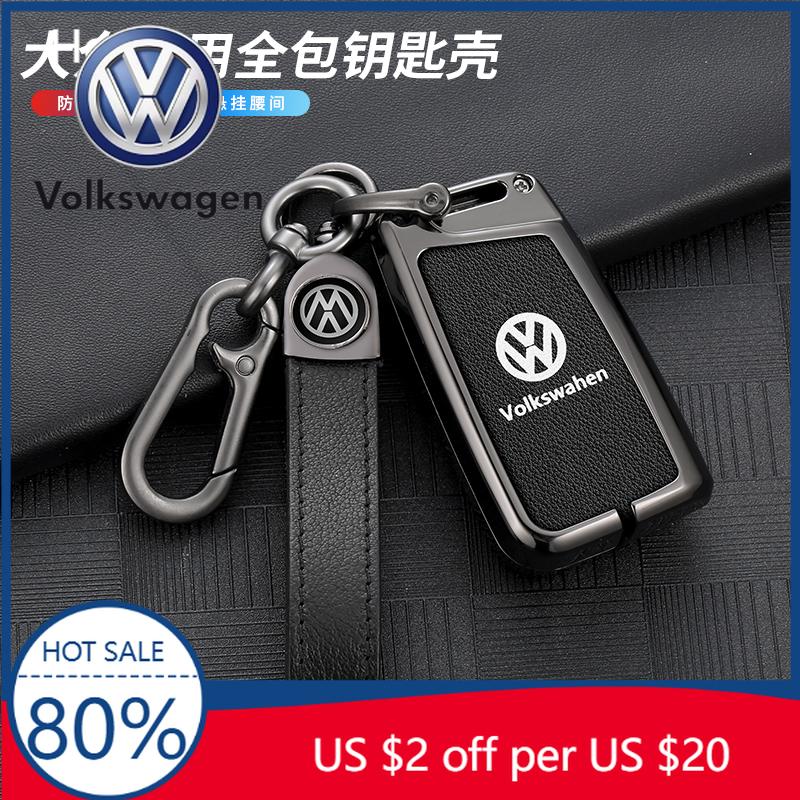 BRK1 Valve Stems Caps Zinc Alloy Leather Car Key Case Full Cover Shell Fob For Volkswagen VW Tiguan MK2 Magotan Passat B8 CC Auto Key pe2
