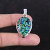Кулон из раковины абалона Ручная работа Кулон с красивым драгоценным камнем Кулон из стерлингового серебра 925 пробы Свадебное украшение Дизайнерский кулон Подарки для него
