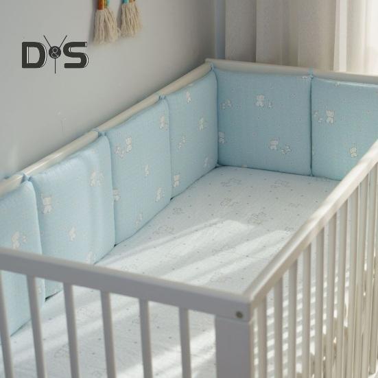 6 шт. подкладок для детской кроватки для прорезывания зубов 11,8” x 11,8”, защита от столкновений, защитный бампер для детской кроватки, защита бортиков детской кроватки