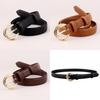 Classic Leather Belt For Women With Pin Buckle Casual Office Accessory Perfect For Spring
