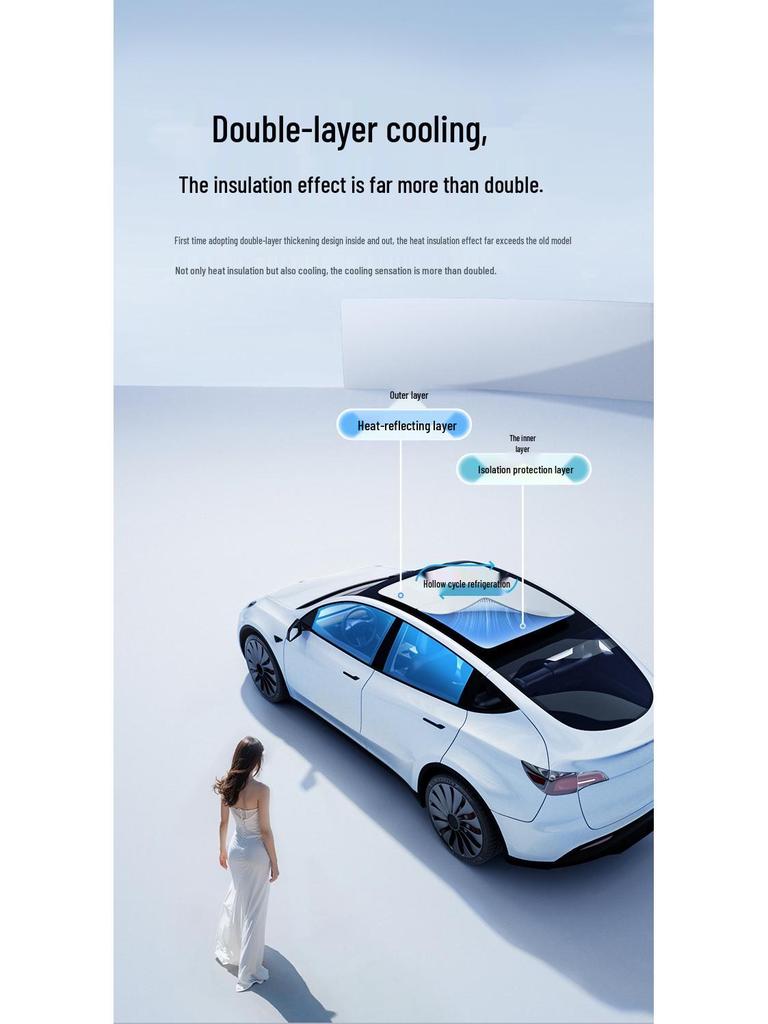 Le Dao L60 Silicone Static-Adhesion Sunroof Sunshade Curtain for Heat Insulation and UV Protection