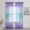 Modern Gradient Tulle Window Curtains For Living Room 3D Colorful Sheer Curtain For Bedroom Voile Sliding Kitchen Drape Decor
