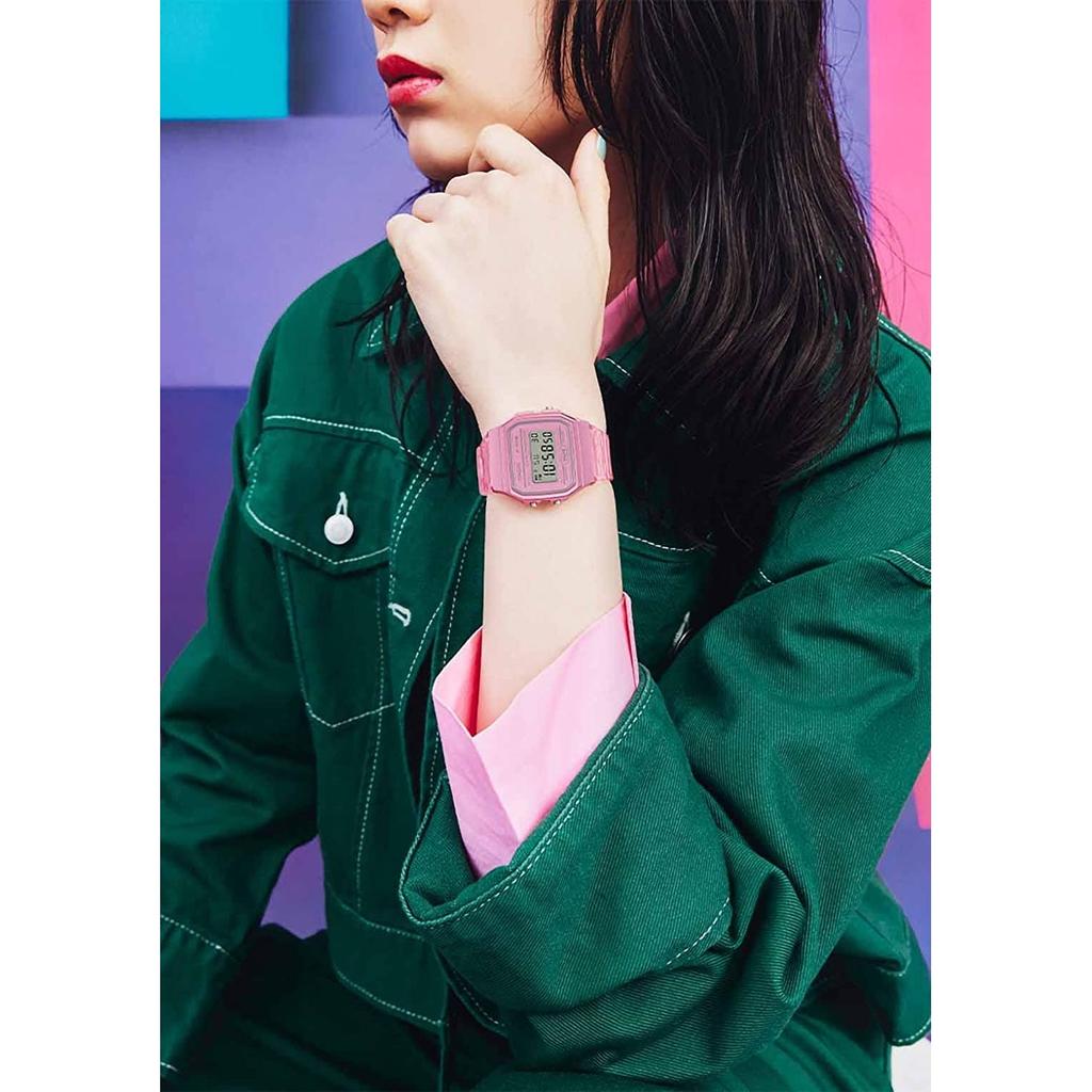 Casio Digital Quartz Unisex Watch F-91WS-4 Clear Pink Cheap Casio Parallel Import