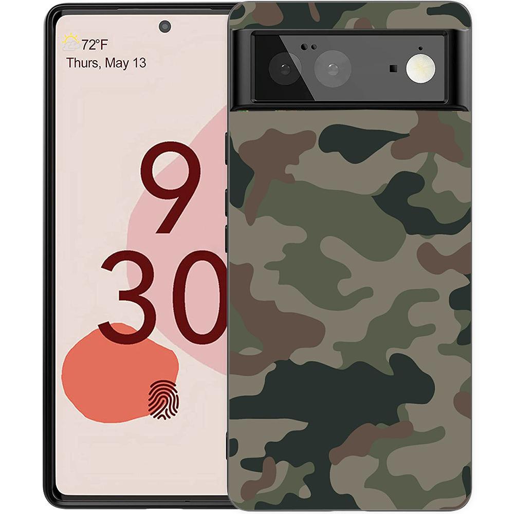 Камуфляжная Чехол-бампер для телефона Camo для Google Pixel 8 7 6 7A 6A Pro 5G Ударопрочный Силиконовый Мягкий 9 Pro XL 8 Pro 5G Чехол Сумки
