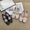 Evening Breeze Flat Bow Mary Jane Single Shoes Women Wear New Summer Mesh Breathable Fairy Ballet Shoes