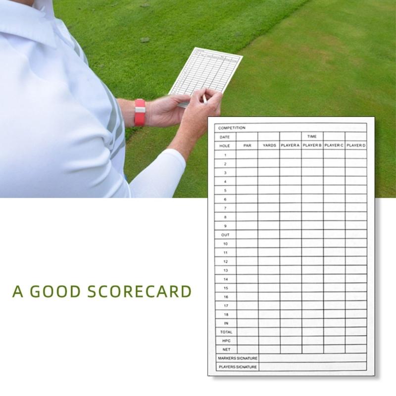 5/10pcs Coated Paper Score Cards Golf Scorecard Portable Golf Score Sheet Record Scores Keeper Sports Accessory